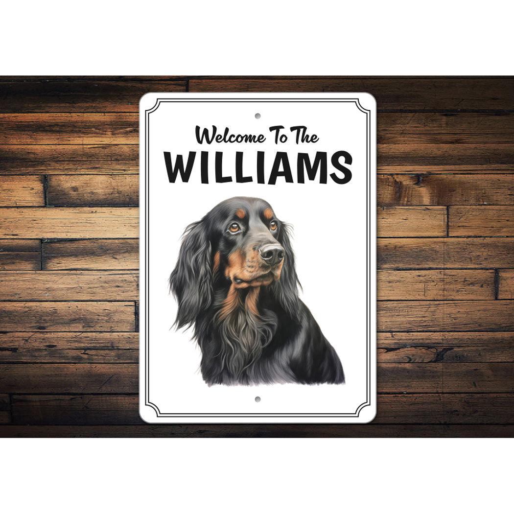 Gordon Setter Welcome To Personalized Sign