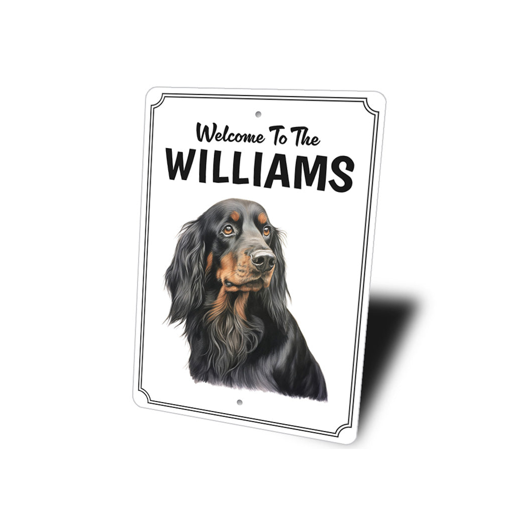 Gordon Setter Welcome To Personalized Sign