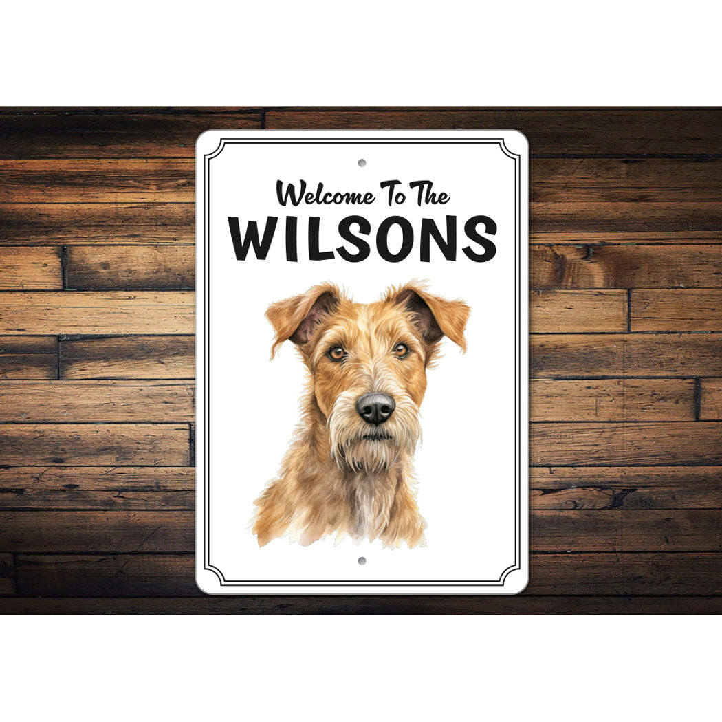 Irish Terrier Welcome To Personalized Sign