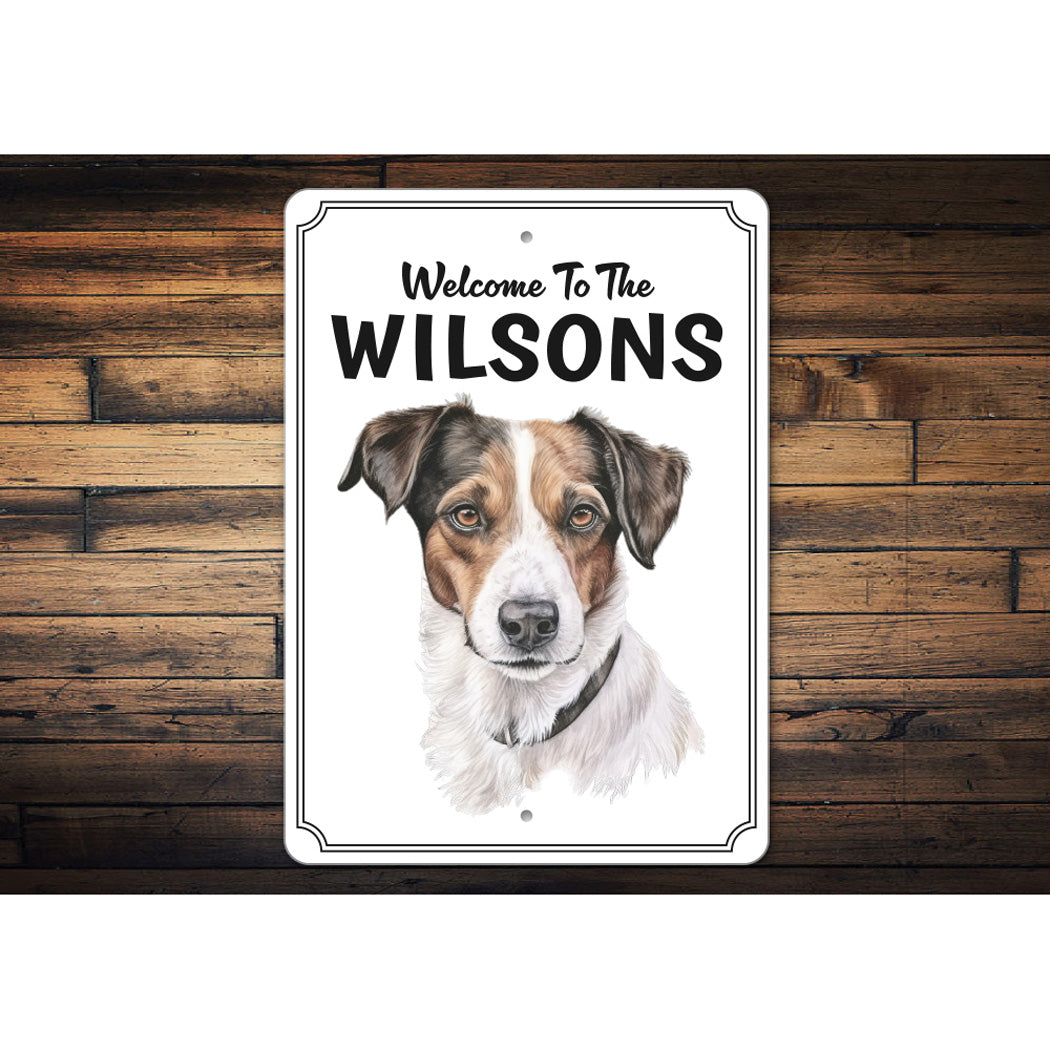 Jack Russell Terrier Welcome To Personalized Sign