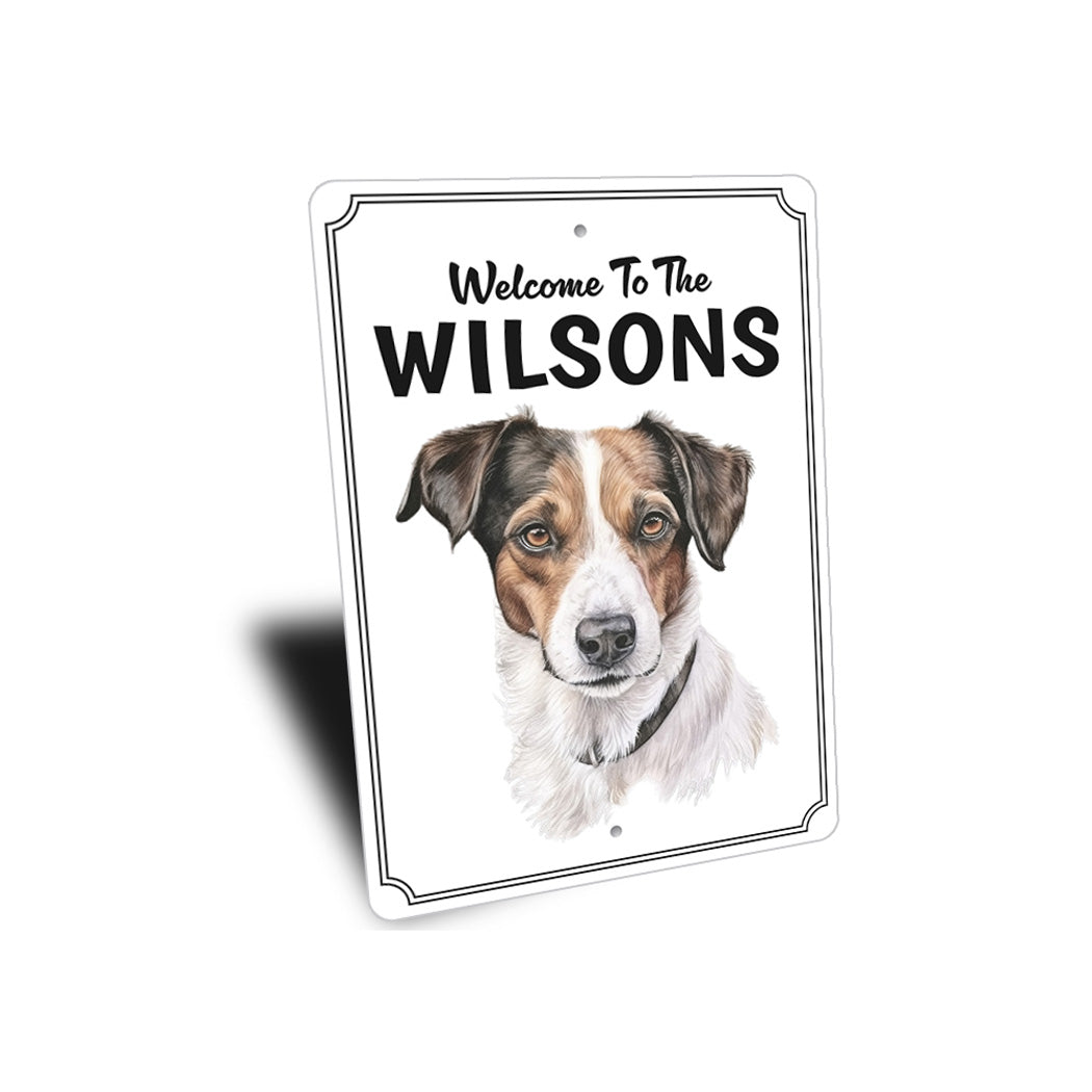 Jack Russell Terrier Welcome To Personalized Sign