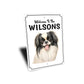 Japanese Chin Welcome To Personalized Sign