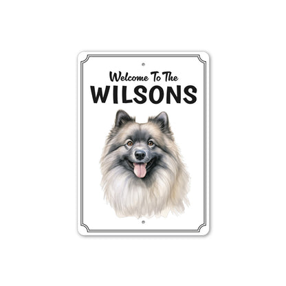 Keeshond Welcome To Personalized Sign