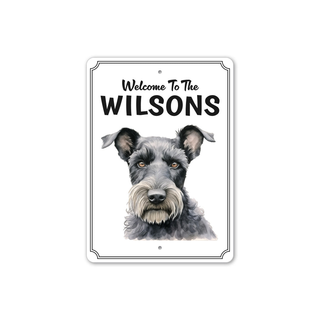 Kerry Blue Terrier Welcome To Personalized Sign