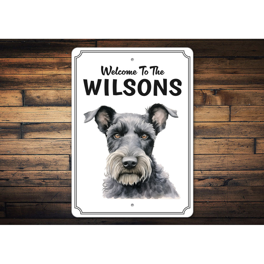 Kerry Blue Terrier Welcome To Personalized Sign