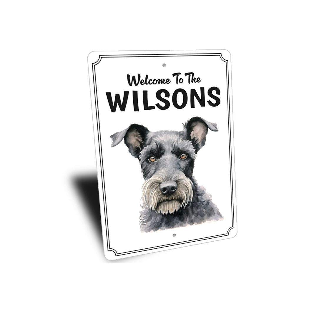 Kerry Blue Terrier Welcome To Personalized Sign