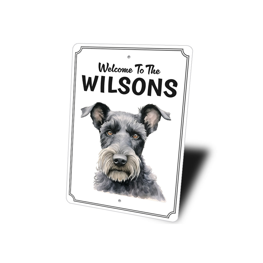 Kerry Blue Terrier Welcome To Personalized Sign