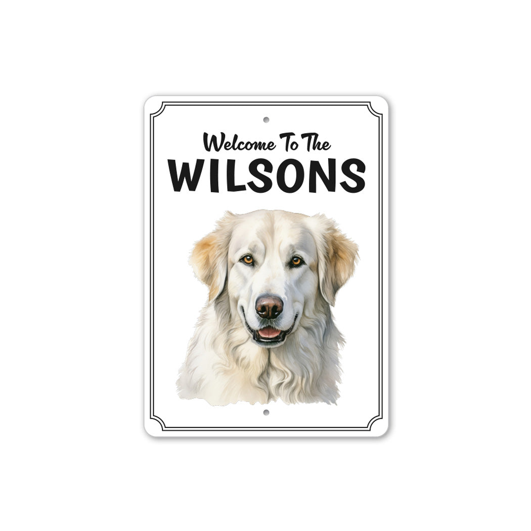 Kuvasz Welcome To Personalized Sign