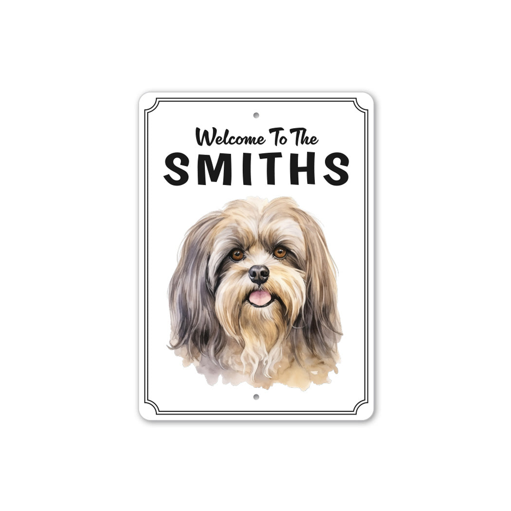 Lhasa Apso Welcome To Personalized Sign