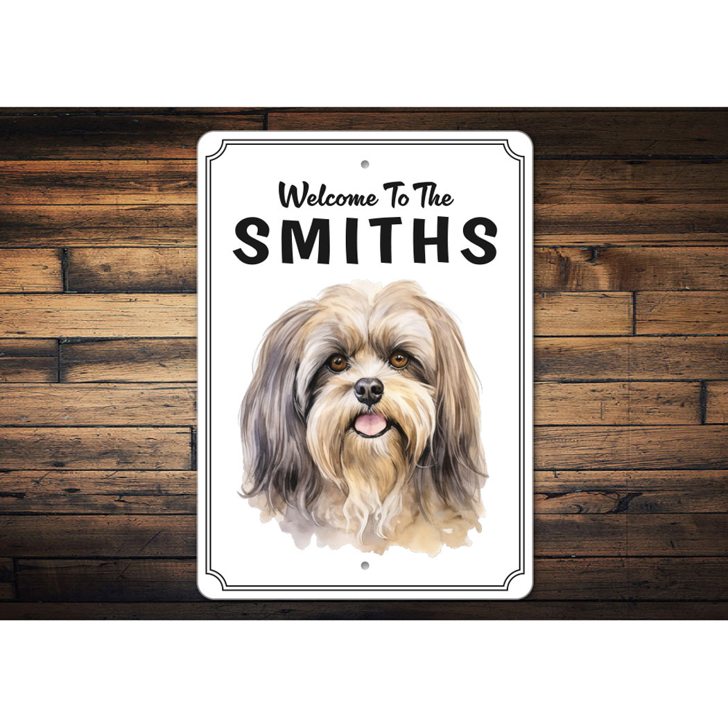 Lhasa Apso Welcome To Personalized Sign