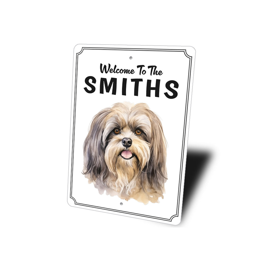 Lhasa Apso Welcome To Personalized Sign