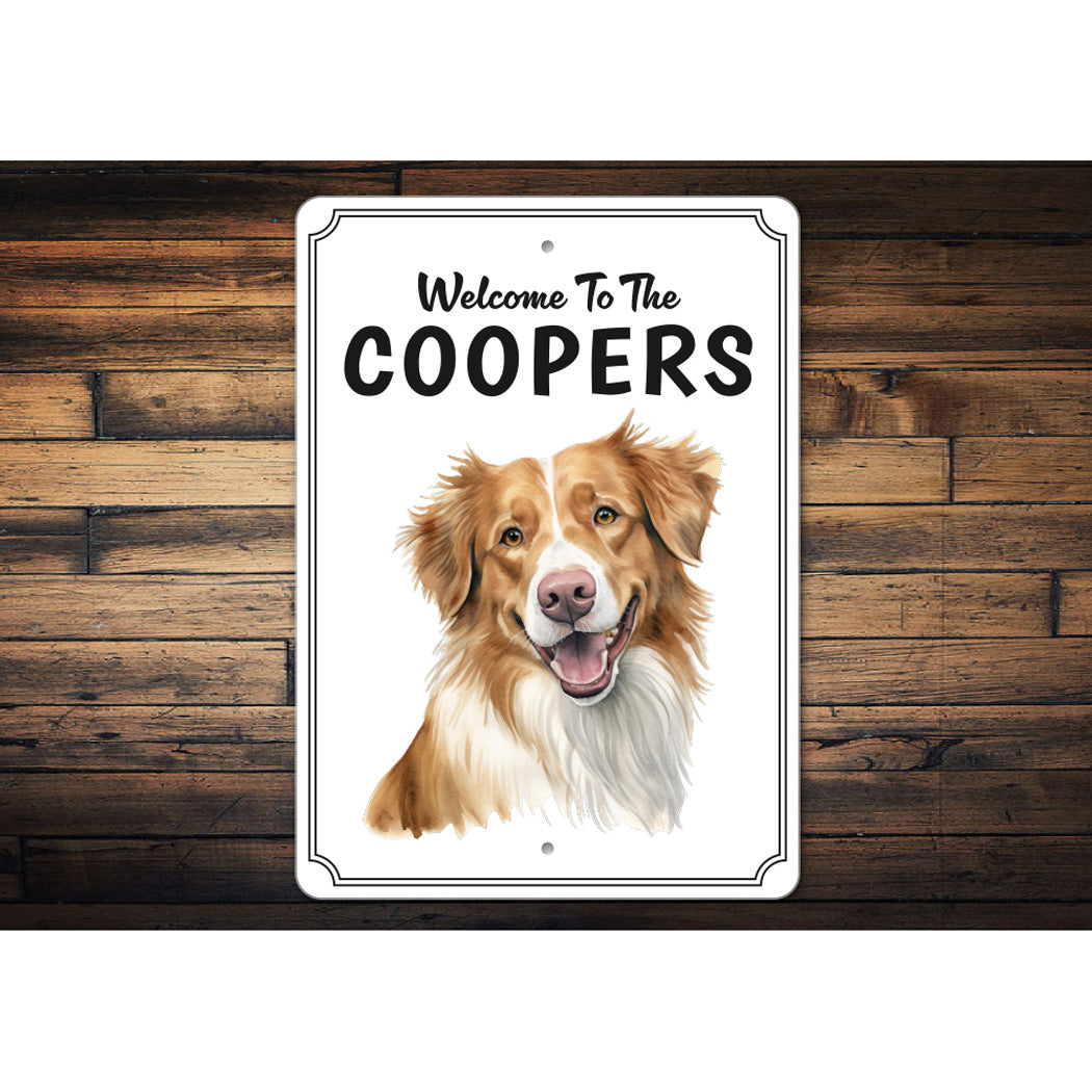 Nova Scotia Duck Tolling Retriever Welcome Sign