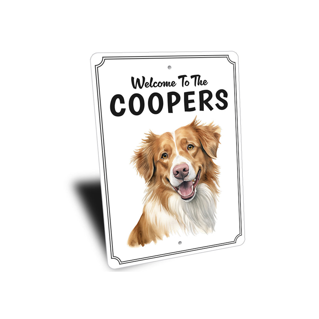 Nova Scotia Duck Tolling Retriever Welcome Sign