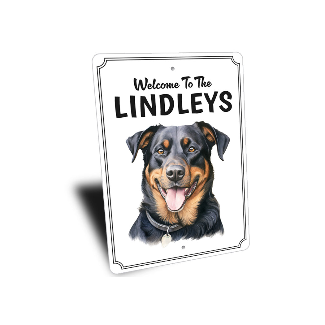 Rottweiler Welcome To Personalized Sign