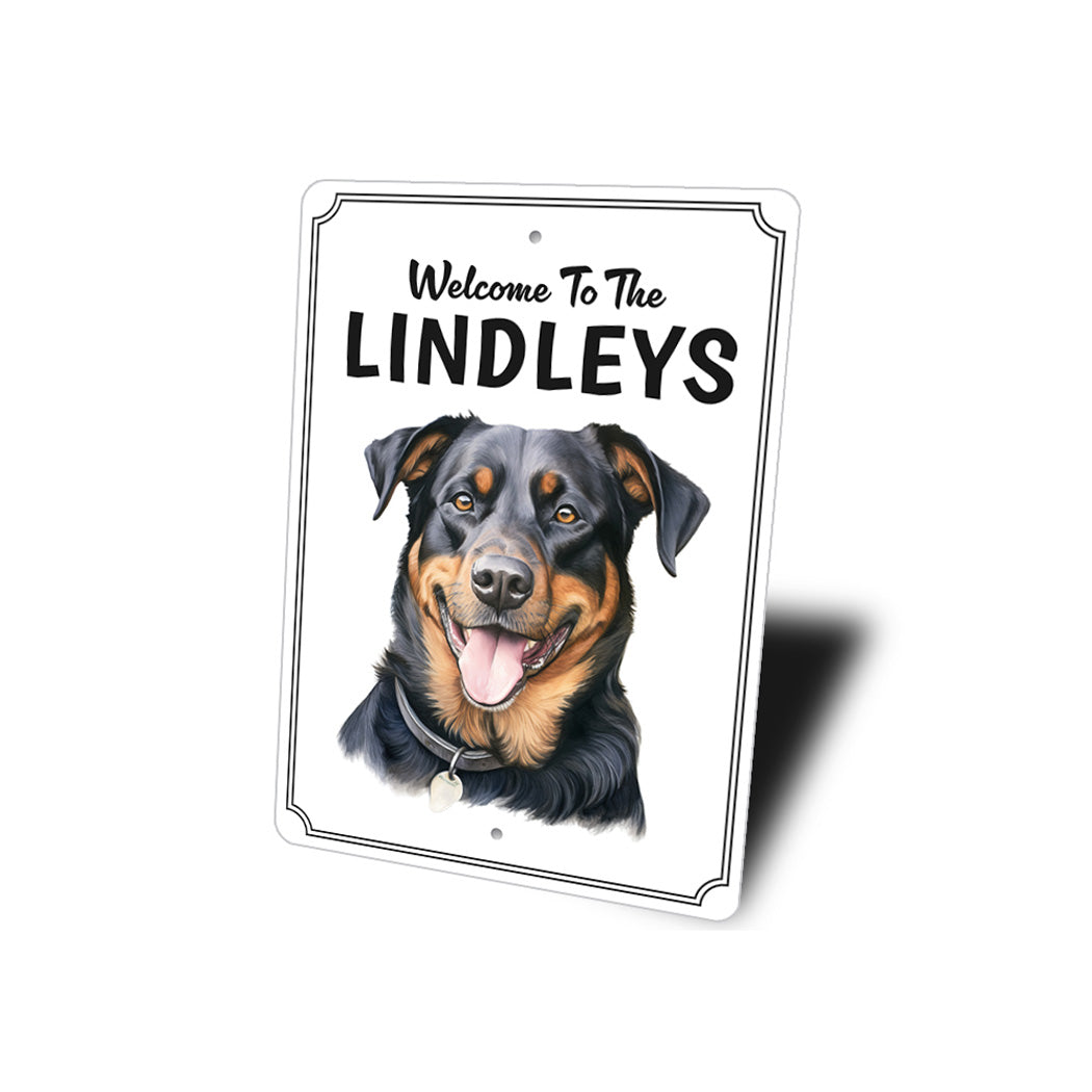 Rottweiler Welcome To Personalized Sign