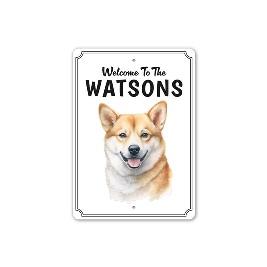 Shiba Inu Welcome To Personalized Sign
