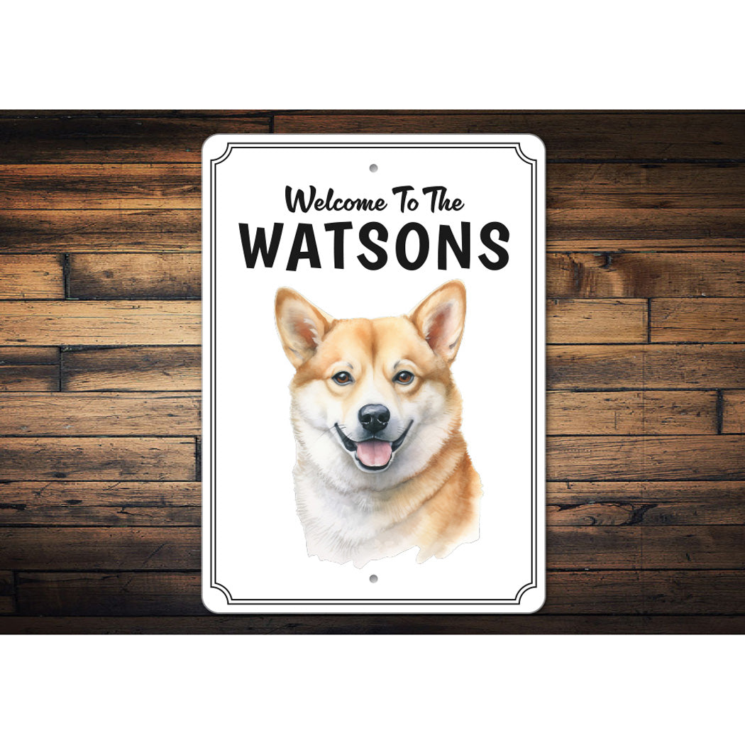 Shiba Inu Welcome To Personalized Sign