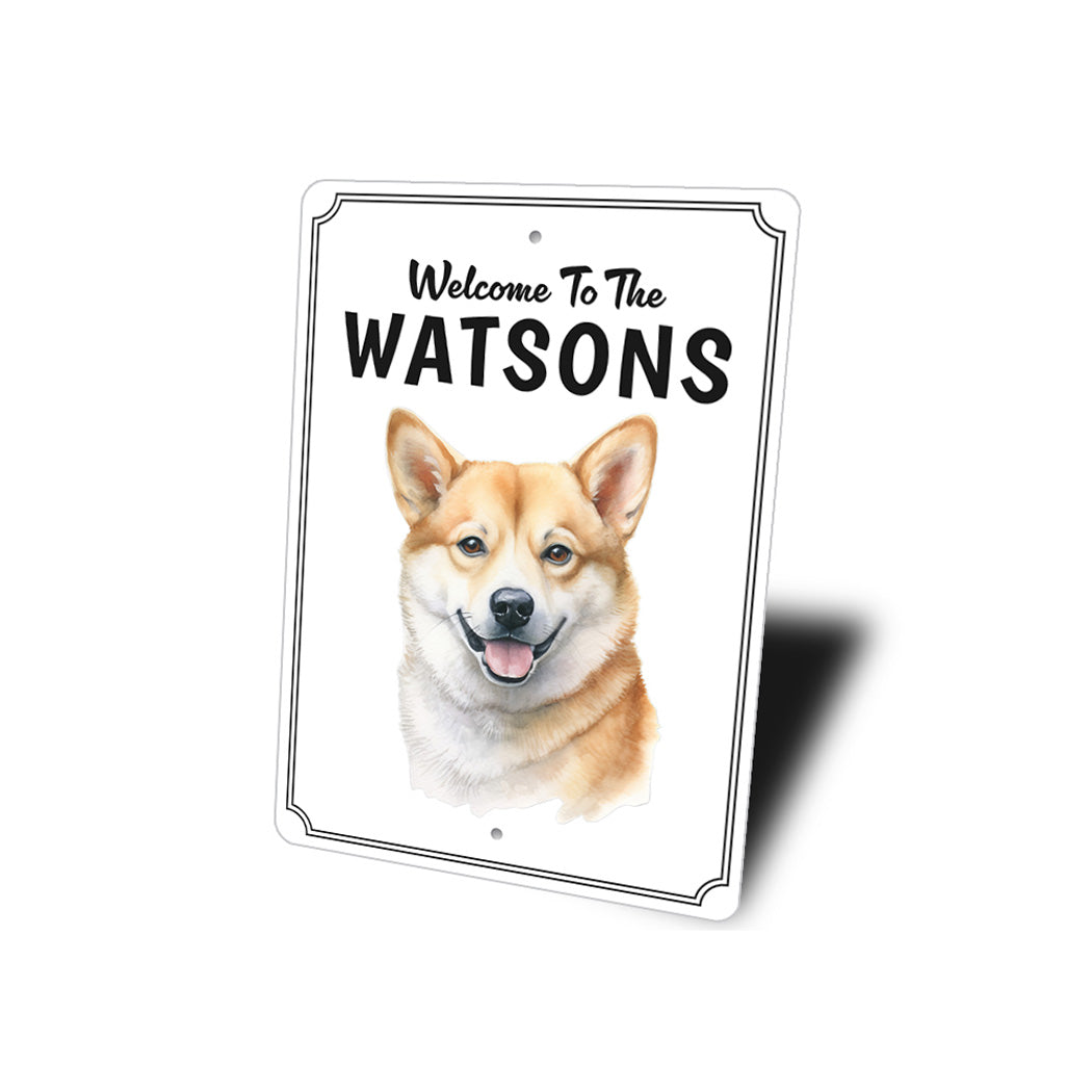 Shiba Inu Welcome To Personalized Sign