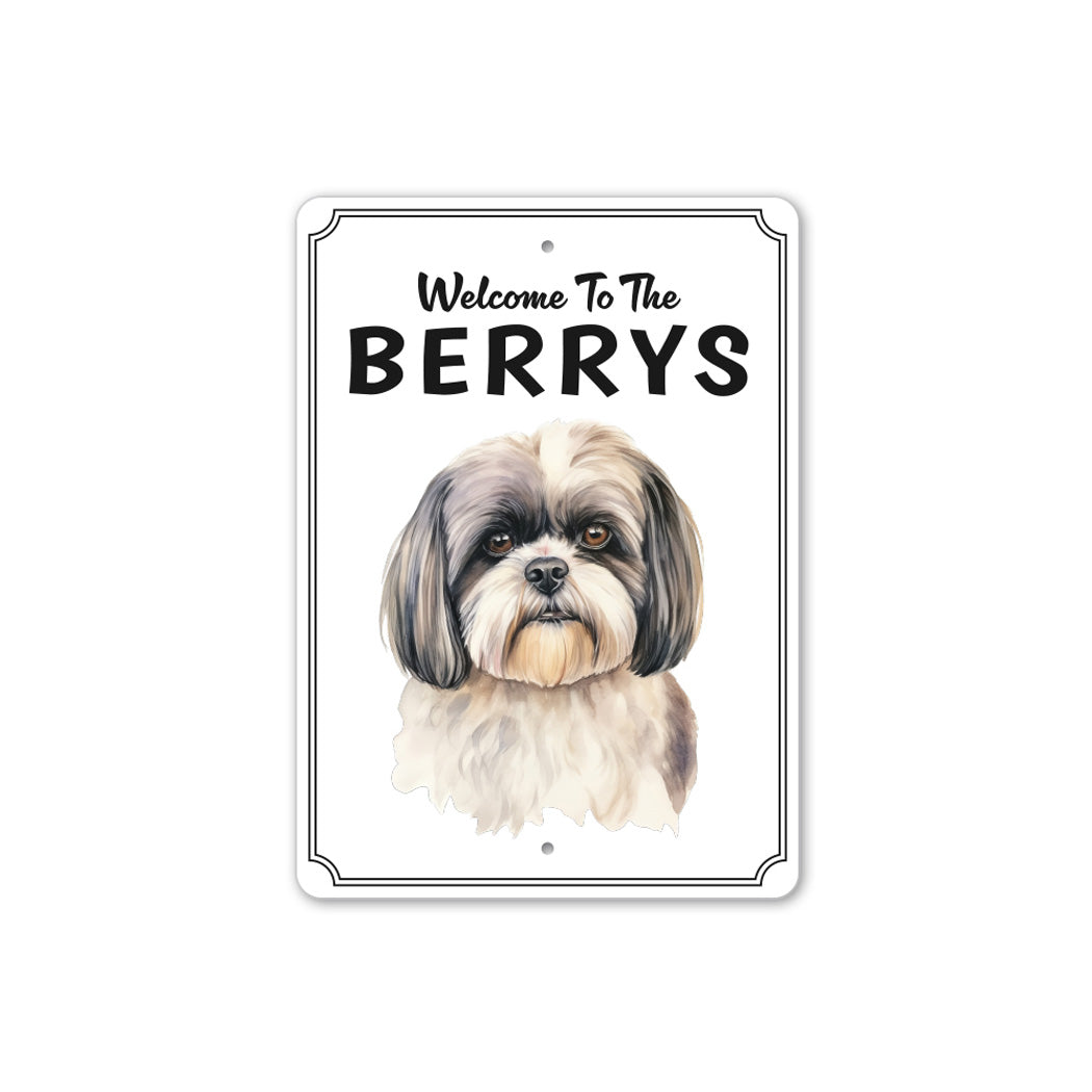 Shih Tzu Welcome To Personalized Sign