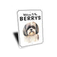 Shih Tzu Welcome To Personalized Sign