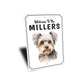 Yorkshire Terrier Welcome To Personalized Sign