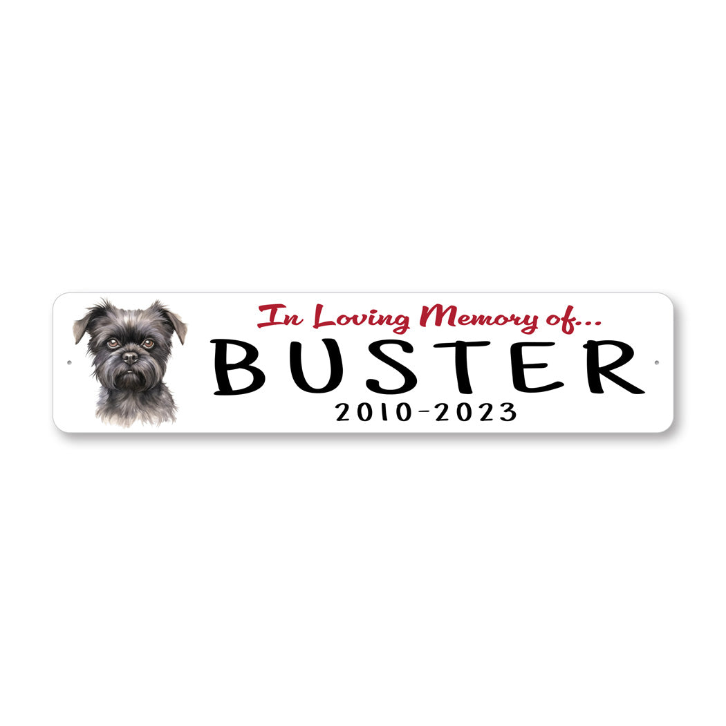 Affenpinscher In Loving Memory Pet Sign