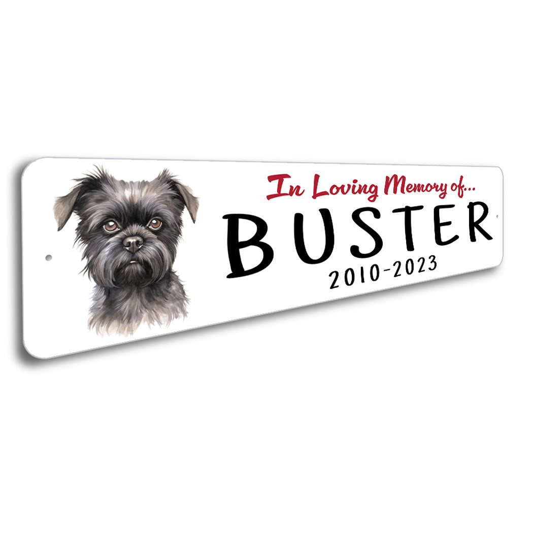 Affenpinscher In Loving Memory Pet Sign