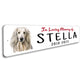 Afghan Hound In Loving Memory Pet Sign