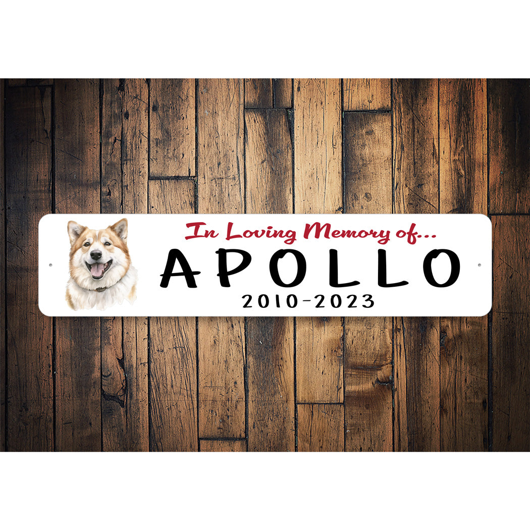 Akita Inu In Loving Memory Pet Sign