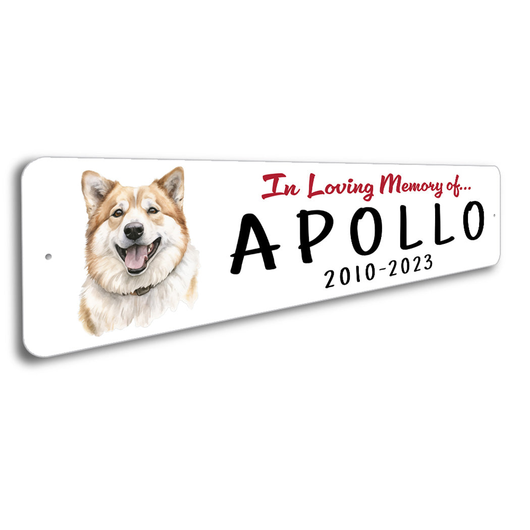 Akita Inu In Loving Memory Pet Sign