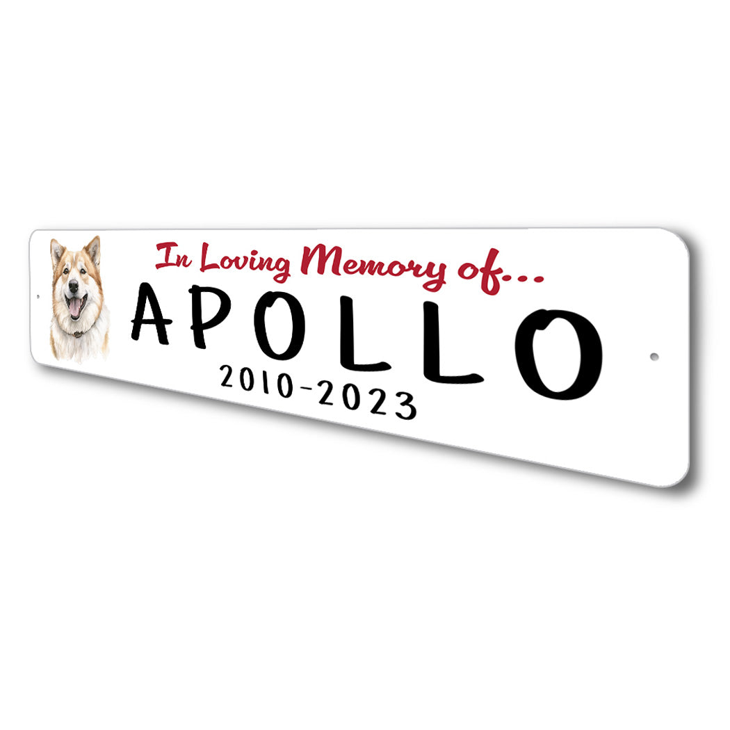 Alaskan Malamute In Loving Memory Pet Sign