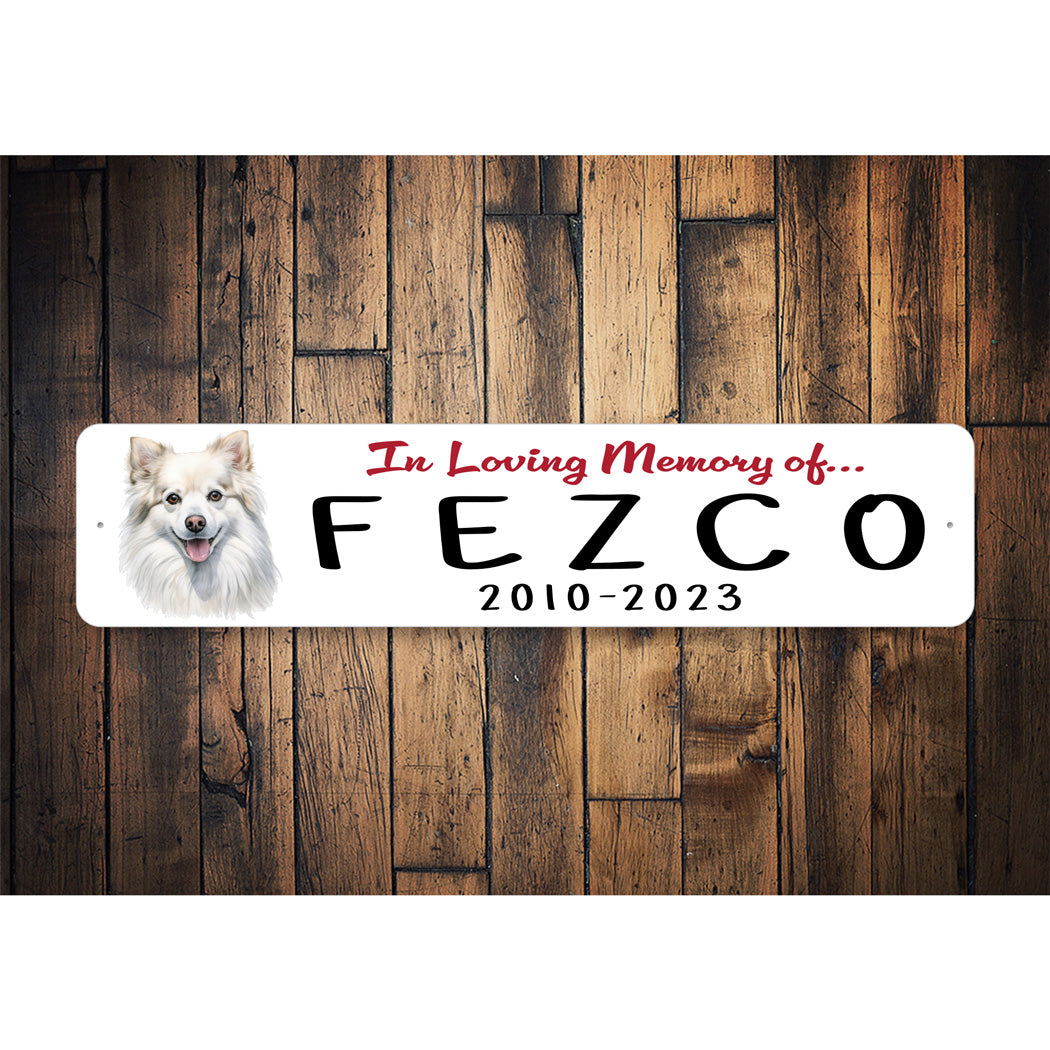 American Eskimo Dog In Loving Memory Pet Sign