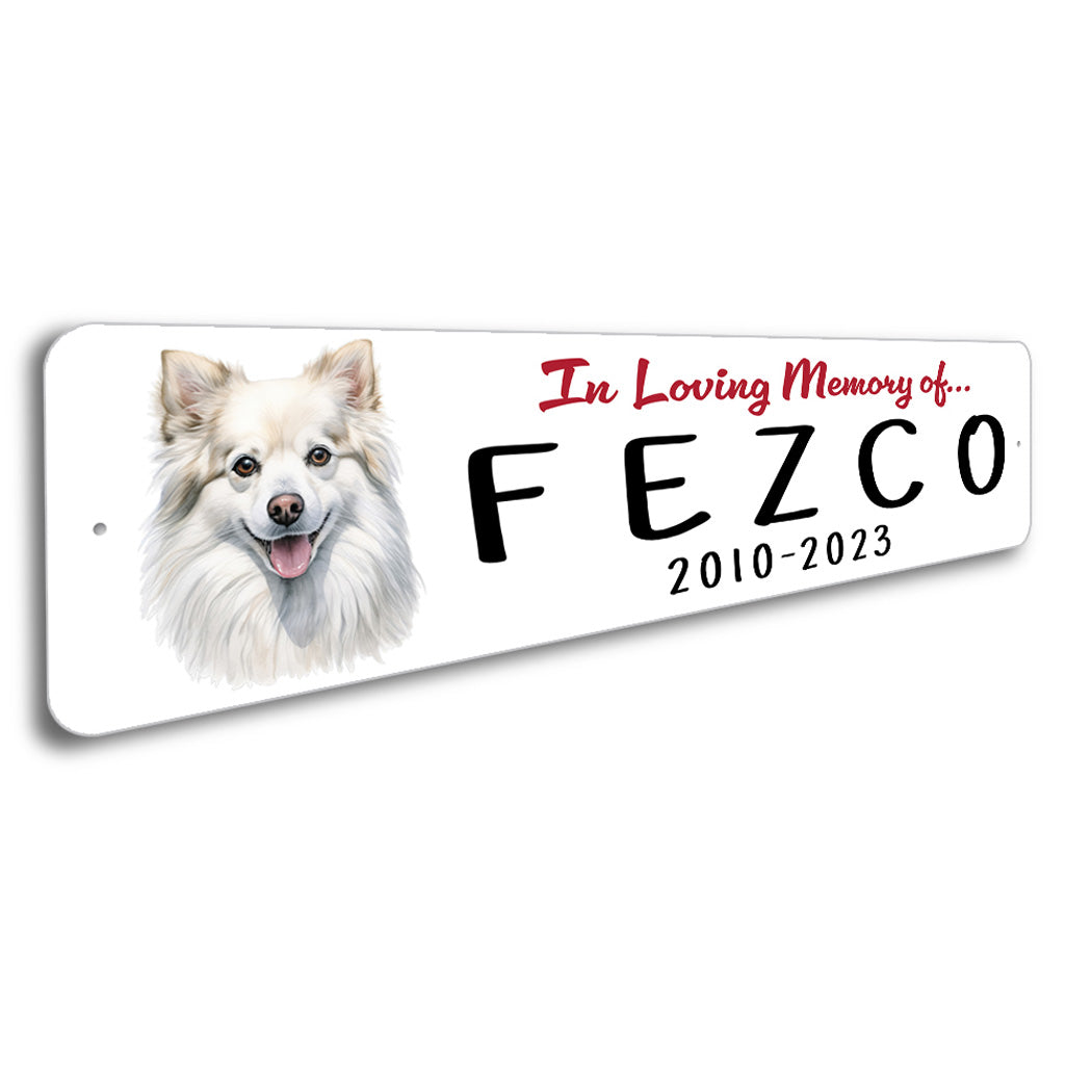 American Eskimo Dog In Loving Memory Pet Sign