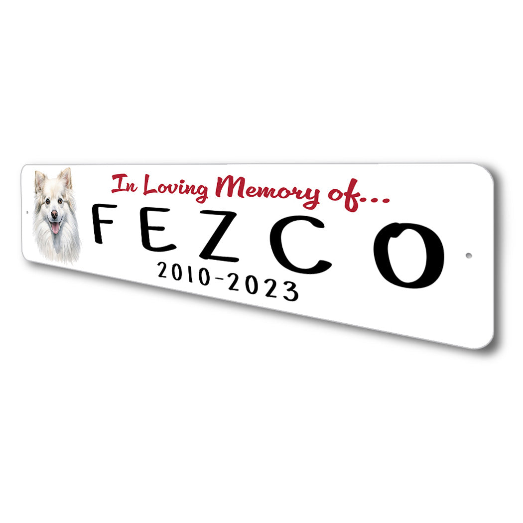 American Eskimo Dog In Loving Memory Pet Sign