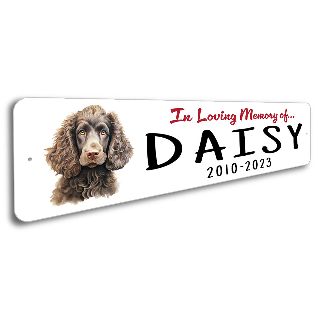 American Water Spaniel In Loving Memory Pet Sign