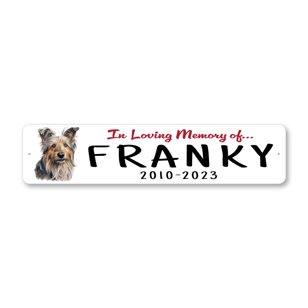 Australian Terrier In Loving Memory Pet Sign