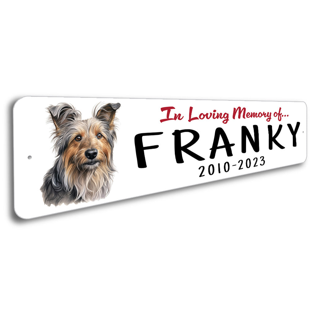 Australian Terrier In Loving Memory Pet Sign