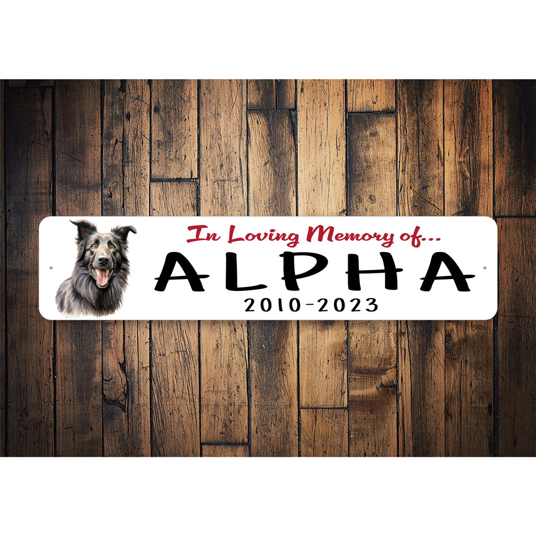 Belgian Sheepdog In Loving Memory Pet Sign