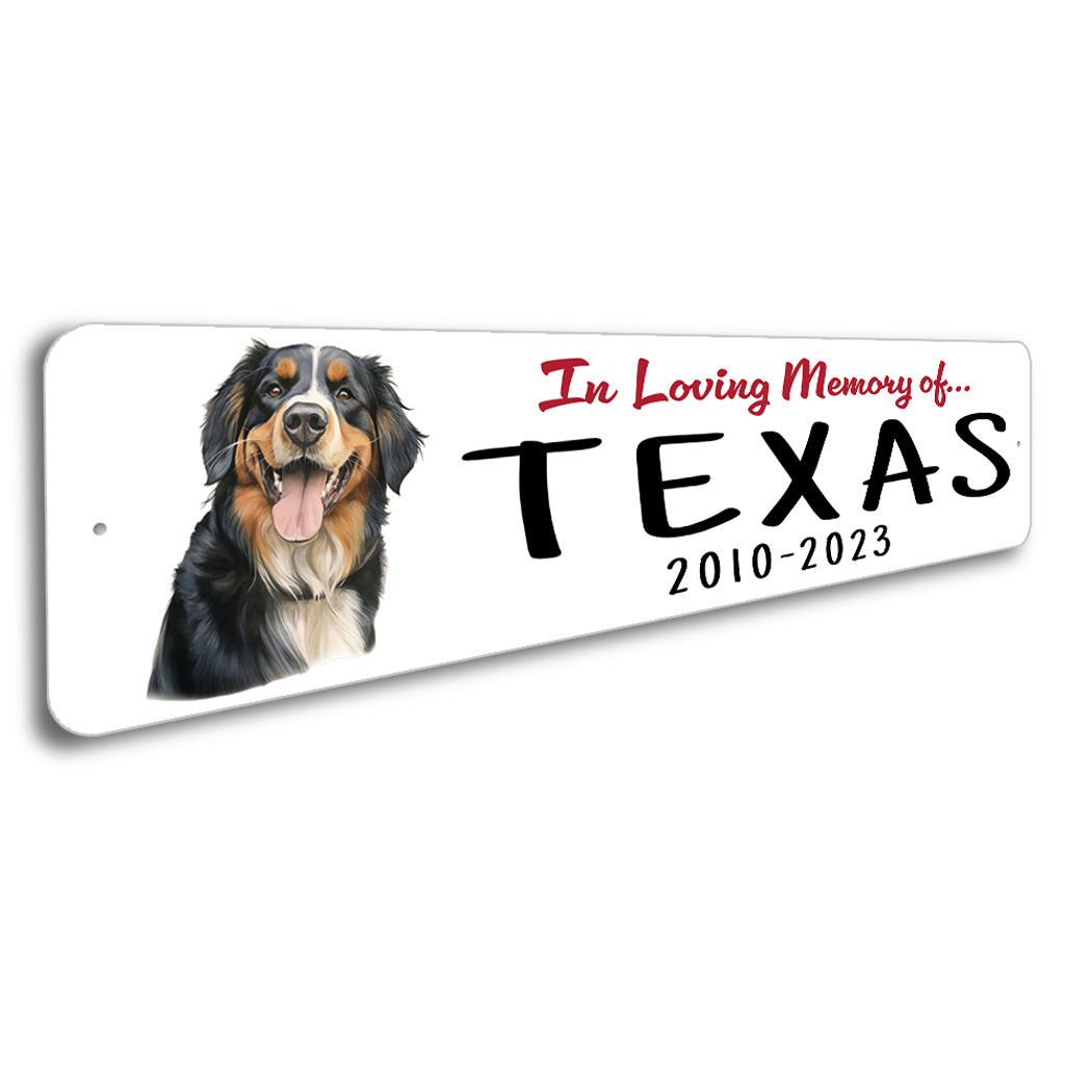 Bernese Mountain Dog In Loving Memory Pet Sign