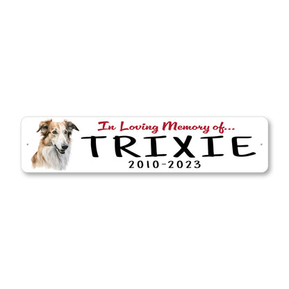 Borzoi In Loving Memory Pet Sign