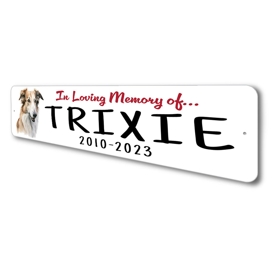 Borzoi In Loving Memory Pet Sign