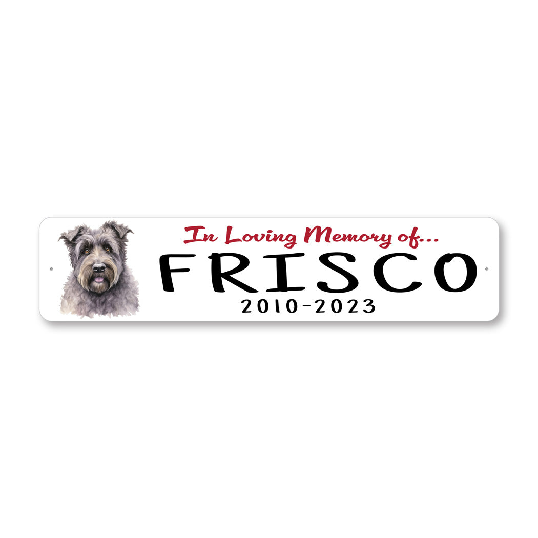 Bouvier Des Flandres In Loving Memory Pet Sign