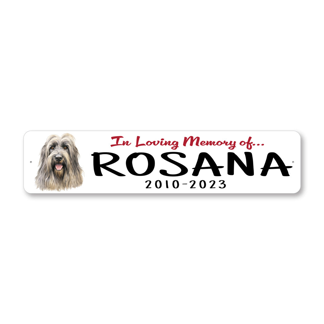 Briard In Loving Memory Pet Sign