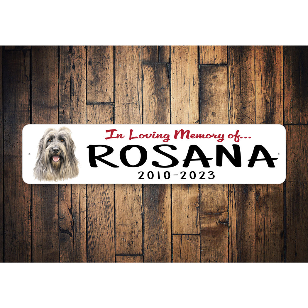 Briard In Loving Memory Pet Sign