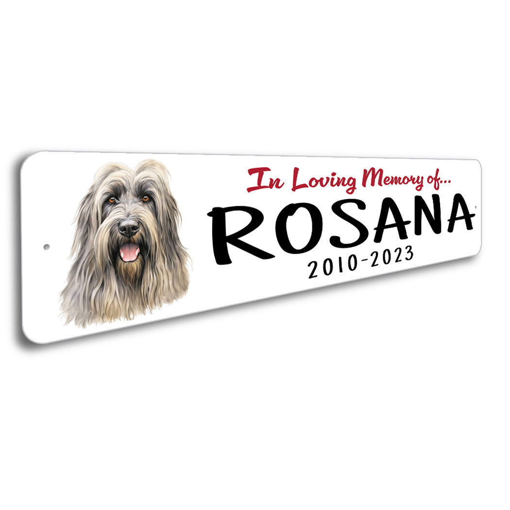 Briard In Loving Memory Pet Sign