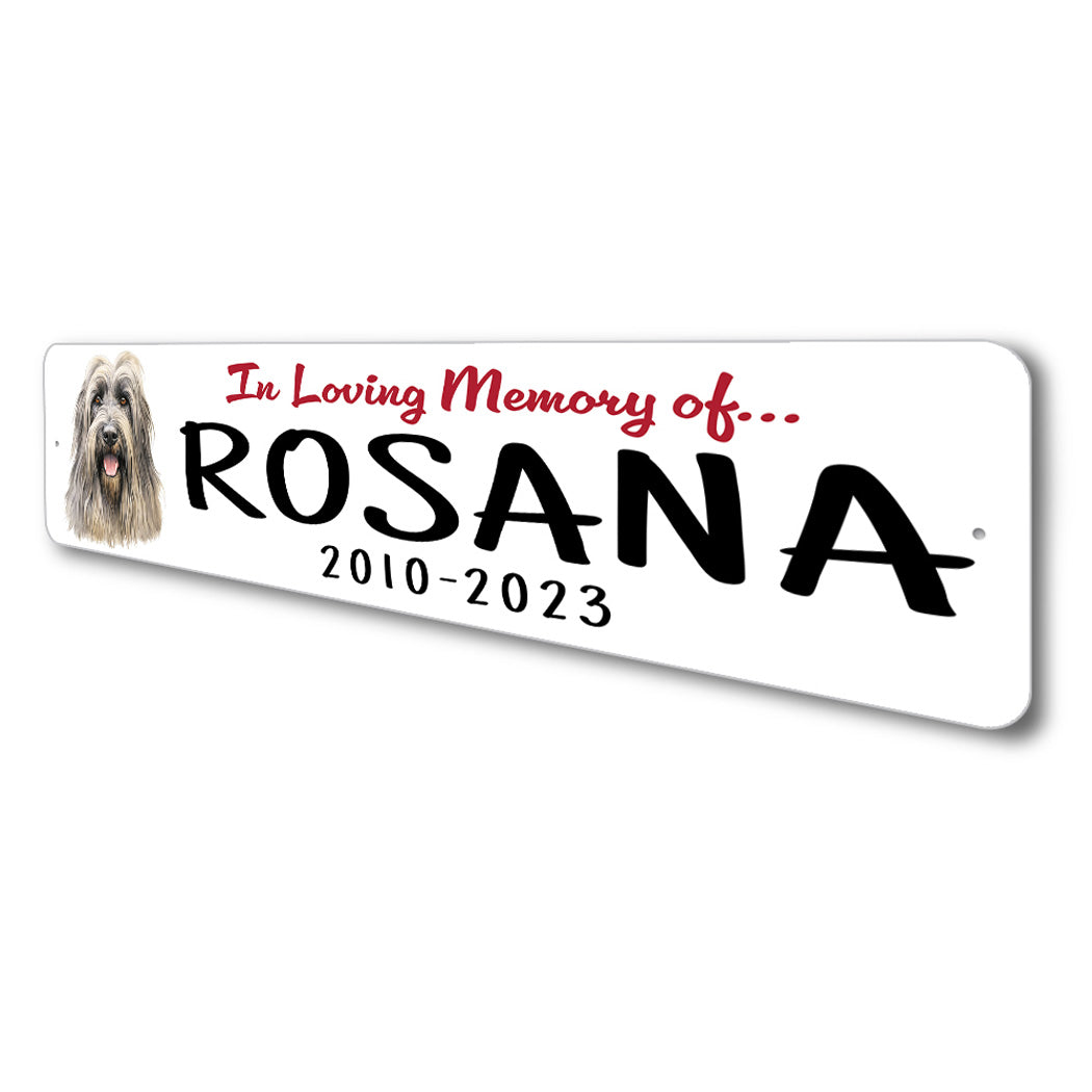 Briard In Loving Memory Pet Sign