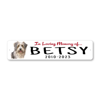 Catalan Sheepdog In Loving Memory Pet Sign