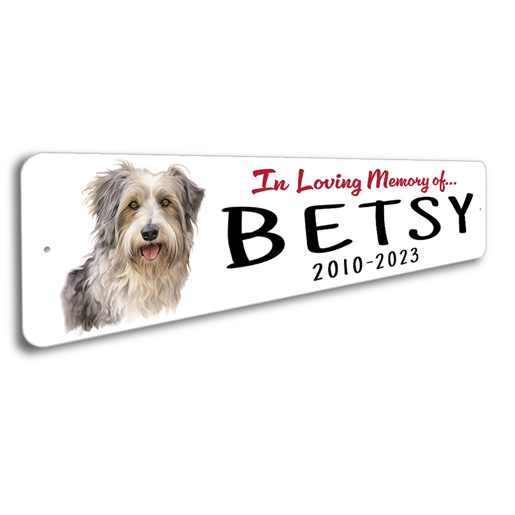 Catalan Sheepdog In Loving Memory Pet Sign