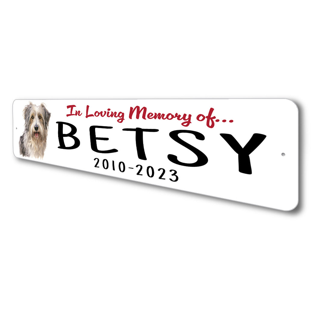 Catalan Sheepdog In Loving Memory Pet Sign