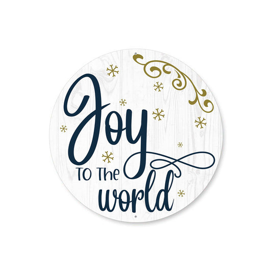 Joy To The World Circle Christmas Sign
